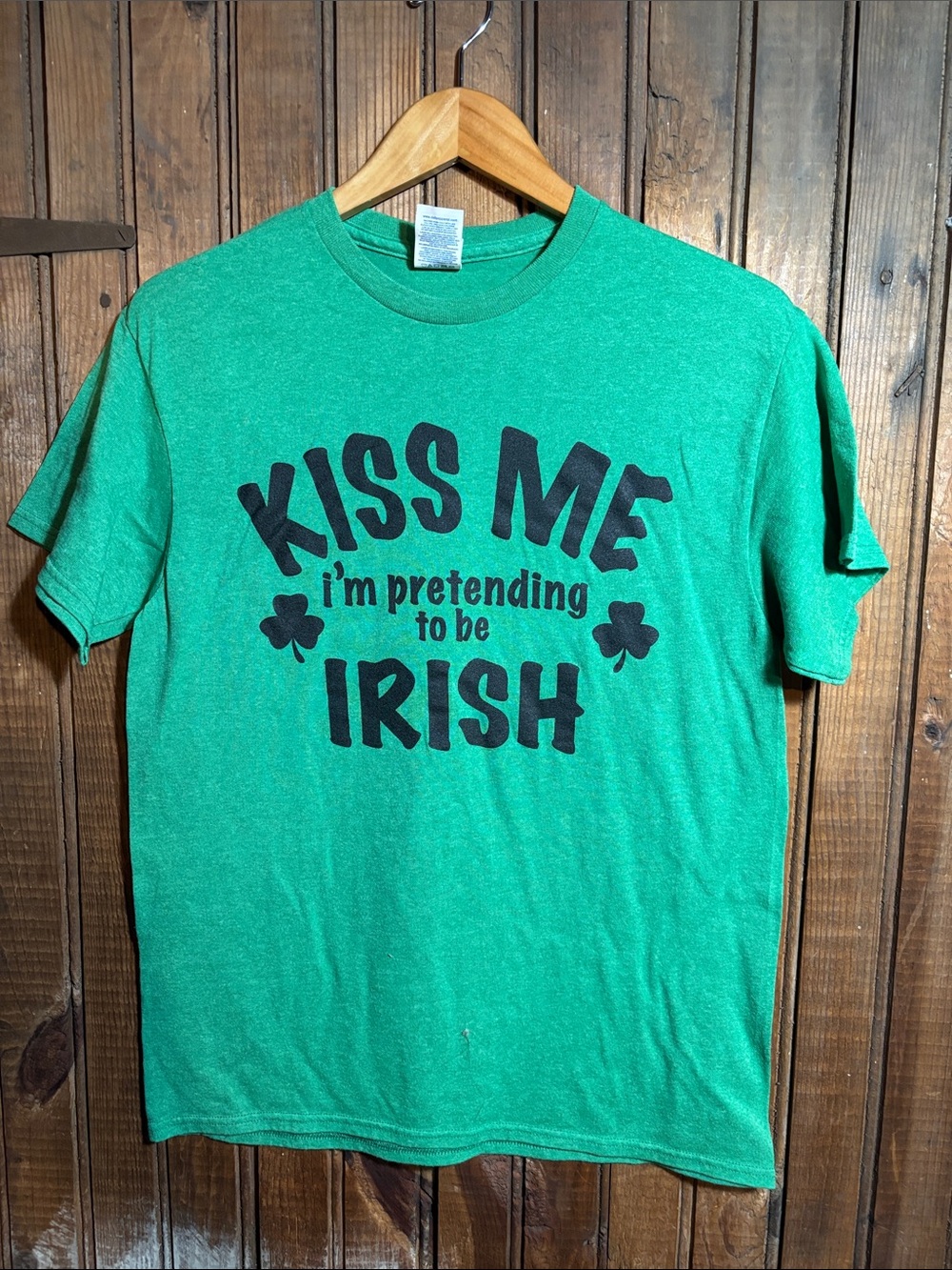 Kiss Me I'm Pretending to Be Irish Green Graphic Tee
